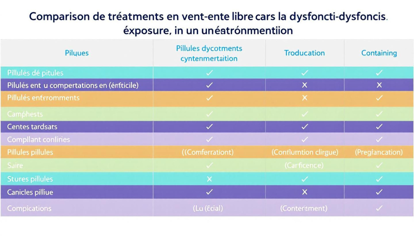 Comparaison des traitements sans ordonnance pour les troubles érectiles
